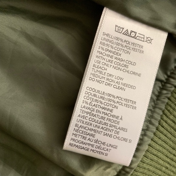 Last Chance! Olive Green Bomber Jacket - Picture 8 of 8